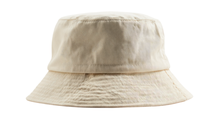 Cream-colored bucket hat, simple and classic