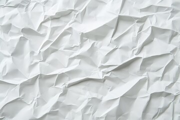 Fototapeta premium A close-up view of crumpled white paper, showcasing its texture and intricate folds, creating a visually interesting abstract pattern.