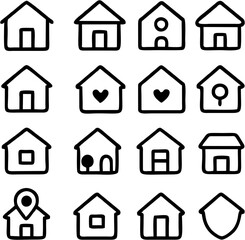 Icon home minimalist flat can be edited on the web