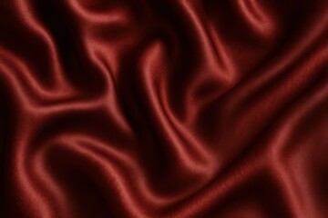 Fototapeta premium Macro Shot of Maroon Cupro Fabric – Silky Smooth Texture