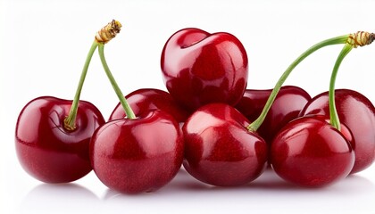 cherries isolated on white background
