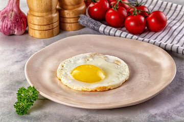 Roasted one egg for breakfast