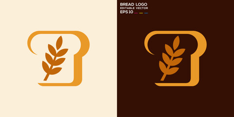 Bread logo. Food, wheat, dough. Vector icon symbol template EPS 10.