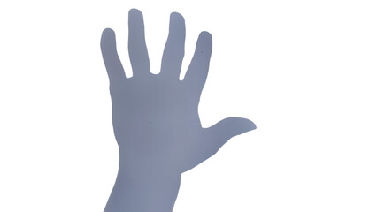 Blue Hand Silhouette Isolated Graphic