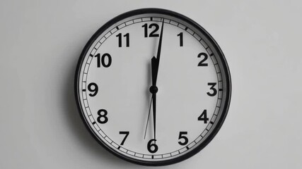 Old-Fashioned Analog Clock in Gentle Motion
