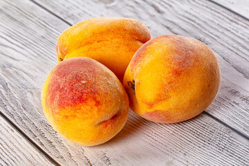 Fresh juicy ripe sweet peaches