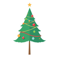 christmas tree vector illustration