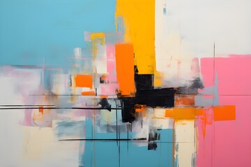 Striking abstract painting in bold colors, modern art, vibrant expressionism, contemporary canvas artwork, creative textures, 8k ultra-high-resolution fine art and design imagery