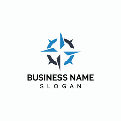 Obraz premium Modern Compass Logo with Business Name and Slogan