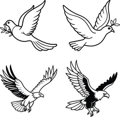 Set of hand drawn birds ,Tropical Birds ,Democratic Republic of the Congo and Birds
Colorful collection of abstract birds


