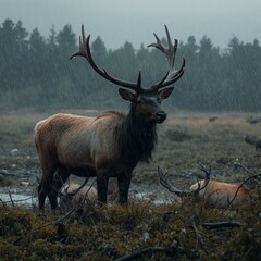 Obraz premium deer in the woods