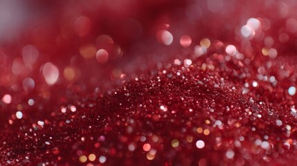 Red fairy dust sparkles like stardust, evoking Yuletide enchantment and the whimsical spirit of International Glitter Day