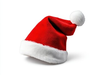 Red Santa Hat on White