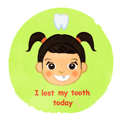 I lost my tooth today Girl-C.