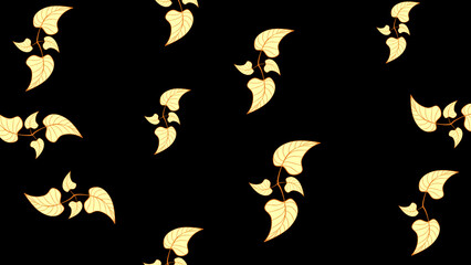 seamless-pattern-golden-leaves-black-background