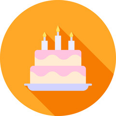 Cake icon vector image. Suitable for mobile apps, web apps and print media.