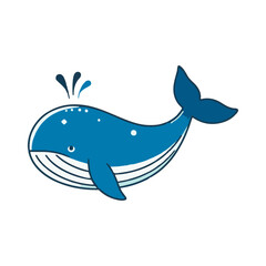 
blue whale illustration design