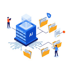 Artificial intelligence driven data management system architecting secure cloud storage and efficient information retrieval