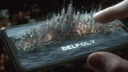 Delpoly Cityscape Augmented Reality Mobile App.