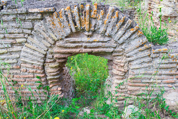 Ruins of Roman baths (fourth century AD) of San Lorenzo in Ussana. Sardinia, Italy