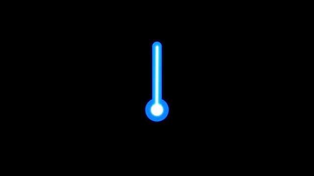 Thermometer icon animation. Test temperature animation.