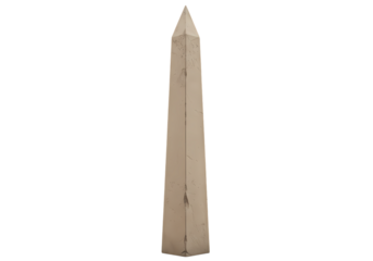 Abstract Architectural Model Minimalist Beige Tower Structure isolated on transparent background