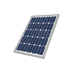 Sustainable Energy Solar Panel Illustration