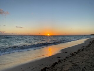 sunset on the beach