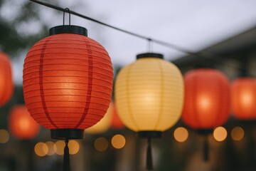 Festive Asian Lanterns: Traditional Paper Decorations for Celebrations, Events, and Cultural Displays