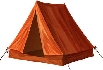 vector illustration of an orange tent