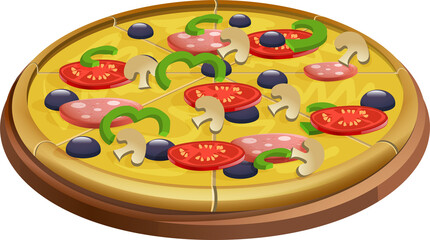 vector illustration of pizza