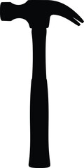 Hammer silhouette vector graphic for construction diy and repair projects scalable eps icon