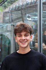 YOUNG BOY WITH BLACK T-SHIRT