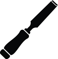 Chisel tool vector illustration scalable eps icon for woodworking and crafts