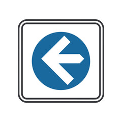 road sign isolated on white background