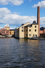 View of a river in city during summer
