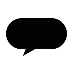 Black Speech Bubble Vector Blank Message Balloon Communication Icon Social Media Chat Symbol on transparent background