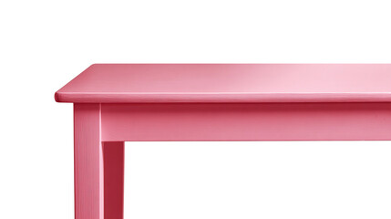 Top of pink table on transparent background