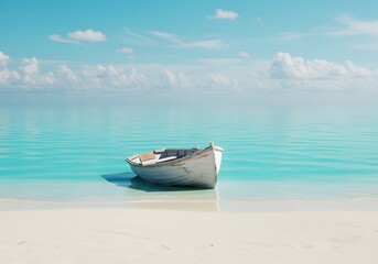 Obraz premium fishing boat on the beach