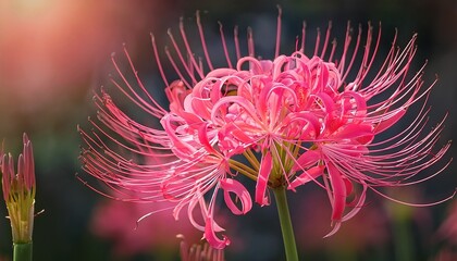 Obraz premium stunning pink lycoris radiata close up