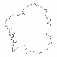 Galicia outline map