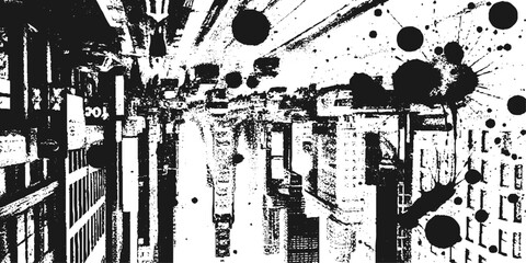 Grunge urban dust texture, distressed overlay effect, scattered particles and scratches, rough worn-out look.