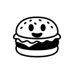 character emotion burger joy vector on white background
Vector icon character with emotion