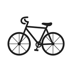 Obraz premium Simple black bicycle graphic