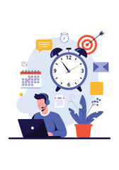 Fototapeta premium Effective time management strategies for increased productivity and goal achievement