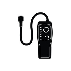 Gas Leak Detector Icon Vector Illustration. Gas Sensor Device Symbol Representing Hazard Warning and Detection.