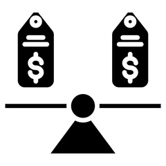 Price Comparison glyph icon