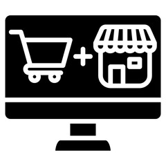 Virtual Store glyph icon