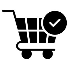 Cart Checkout glyph icon