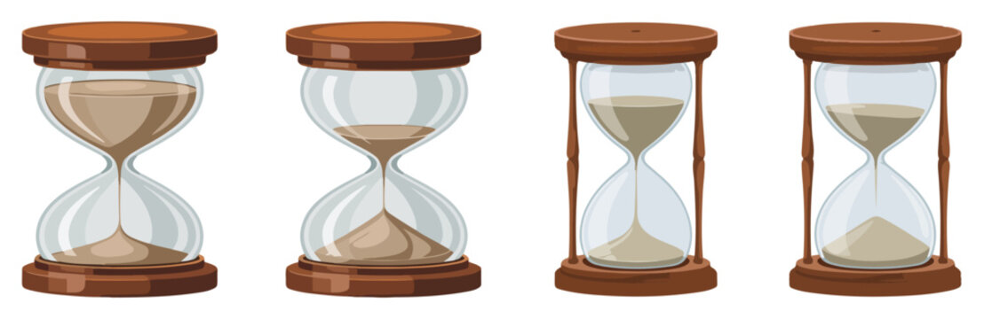 hourglass icon sand timer vector illustration